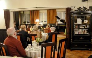 1246th Liszt Evening - Parlour of Four Muses in Oborniki Slaskie, 7th Apr 2017,<br>   (Performers of the concert: Roman Salyutov - piano and Juliusz Adamowski - commentary). Photo by Waldemar Marzec.